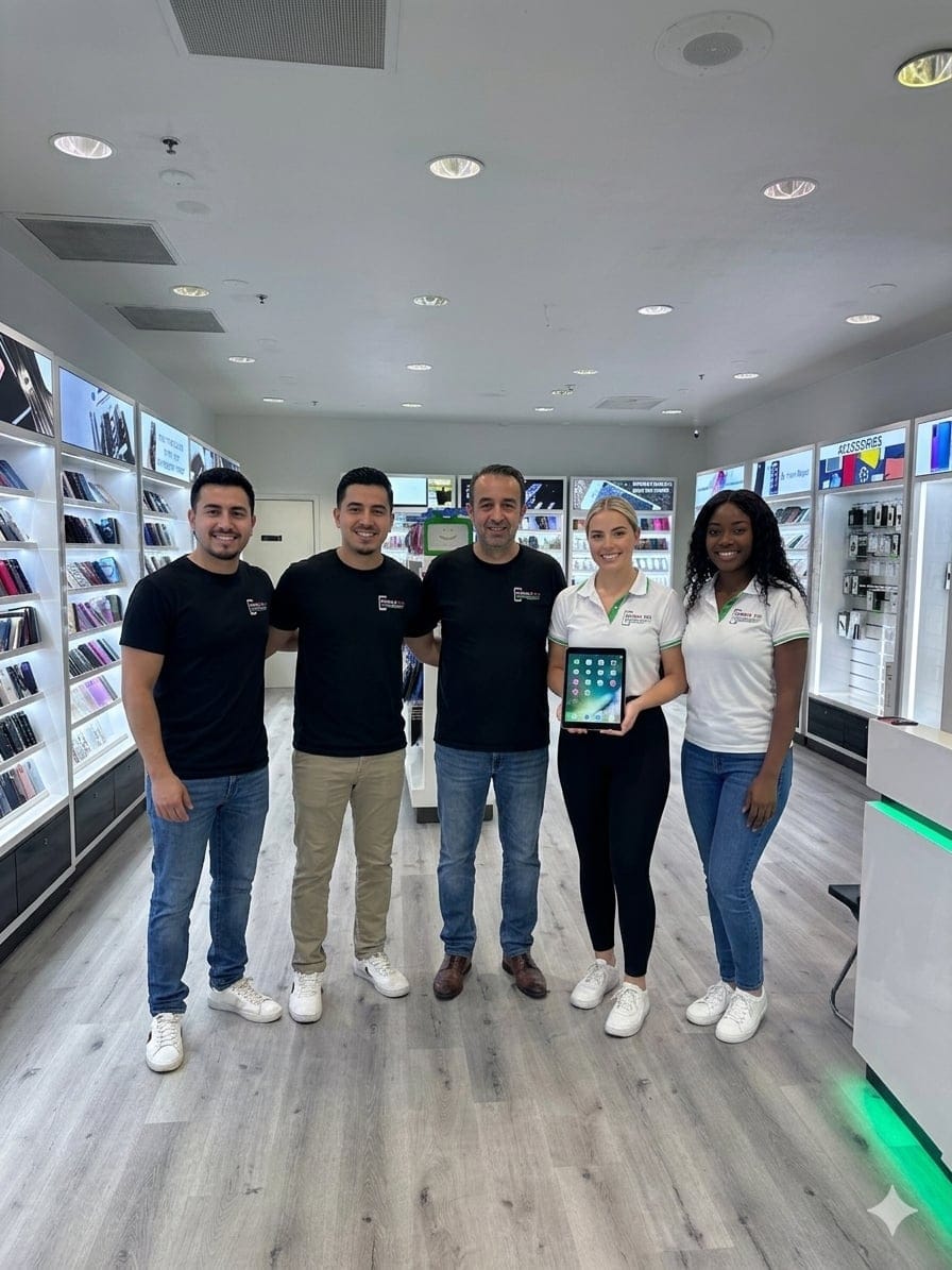 The Mobile Fix team at our Moreno Valley repair shop